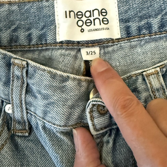 High Rise Distressed Blue Jeans - Picture 6 of 12